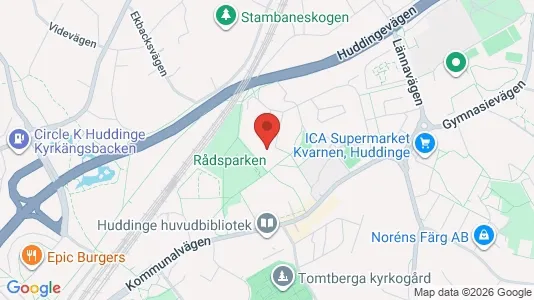 Apartments for rent i Huddinge - kort over placeringen