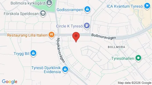 Apartments for rent i Tyresö - kort over placeringen