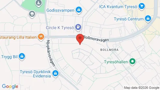 Apartments for rent i Tyresö - kort over placeringen