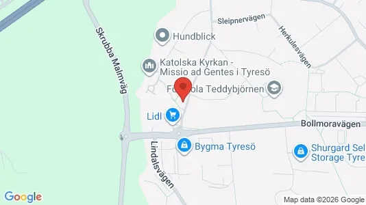 Apartments for rent i Tyresö - kort over placeringen