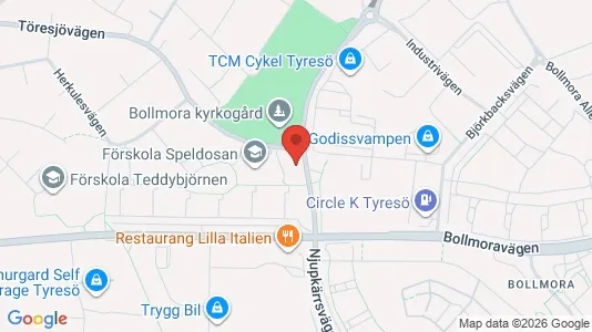 Apartments for rent i Tyresö - kort over placeringen