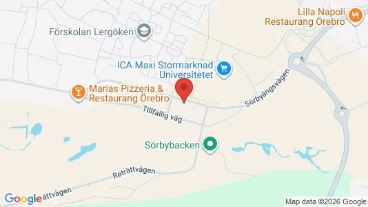 Apartments for rent i Örebro - kort over placeringen