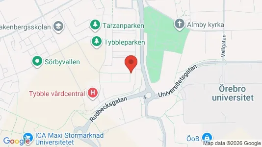 Rooms for rent i Örebro - kort over placeringen