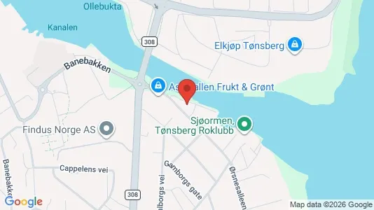 Apartments for rent i Tønsberg - kort over placeringen