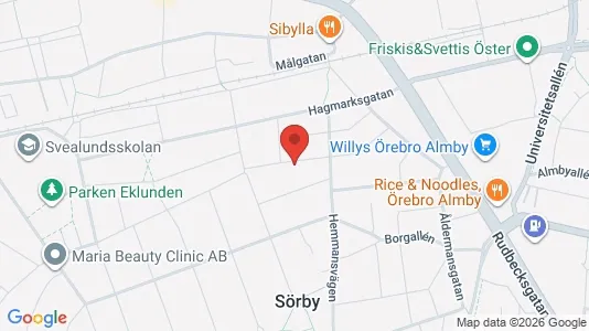 Apartments for rent i Örebro - kort over placeringen