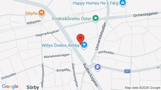 Apartments for rent i Örebro - kort over placeringen