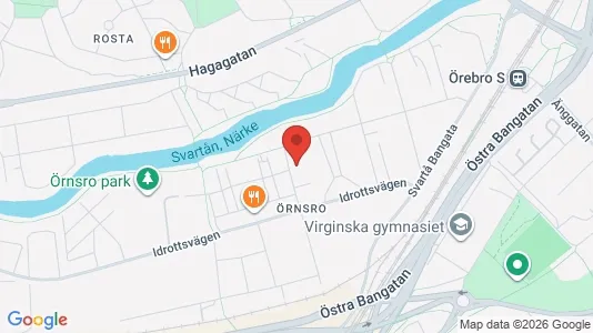 Apartments for rent i Örebro - kort over placeringen