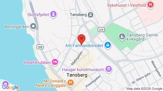 Apartments for rent i Tønsberg - kort over placeringen