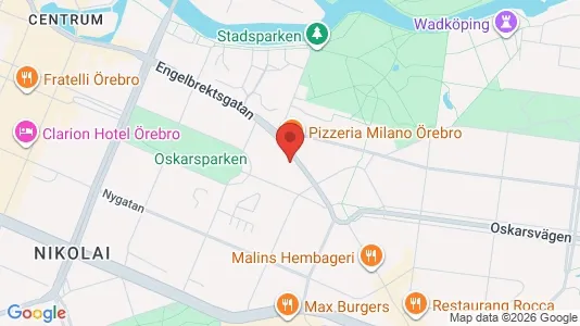 Apartments for rent i Örebro - kort over placeringen