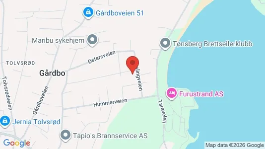 Rooms for rent i Tønsberg - kort over placeringen