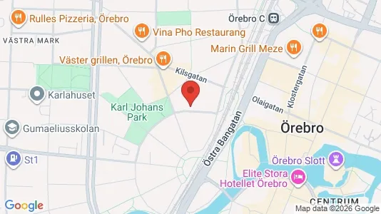 Apartments for rent i Örebro - kort over placeringen