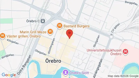 Apartments for rent i Örebro - kort over placeringen