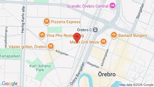 Apartments for rent i Örebro - kort over placeringen