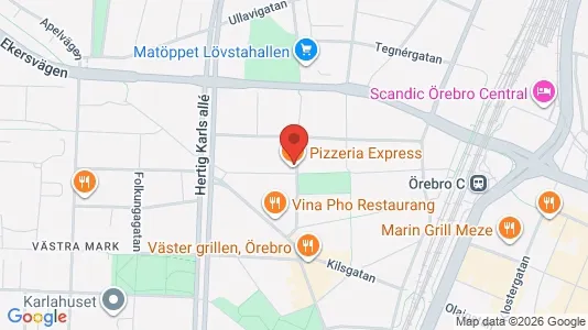 Apartments for rent i Örebro - kort over placeringen