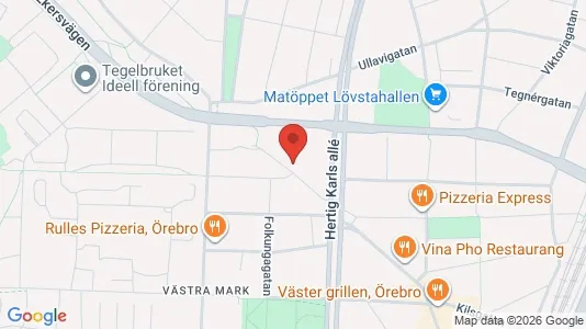 Apartments for rent i Örebro - kort over placeringen