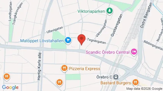 Apartments for rent i Örebro - kort over placeringen