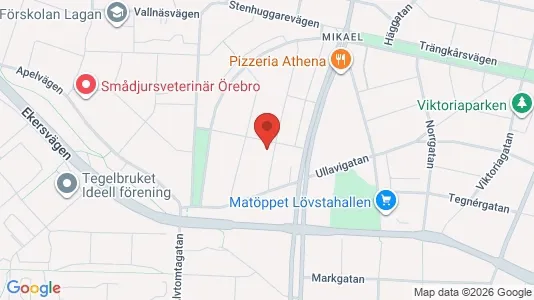 Apartments for rent i Örebro - kort over placeringen