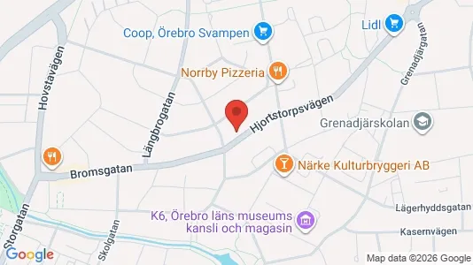 Apartments for rent i Örebro - kort over placeringen
