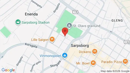 Apartments for rent i Sarpsborg - kort over placeringen