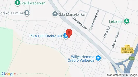 Apartments for rent i Örebro - kort over placeringen