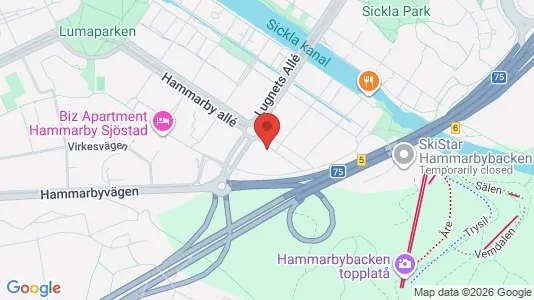 Apartments for rent i Hammarbyhamnen - kort over placeringen