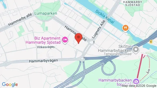Apartments for rent i Hammarbyhamnen - kort over placeringen