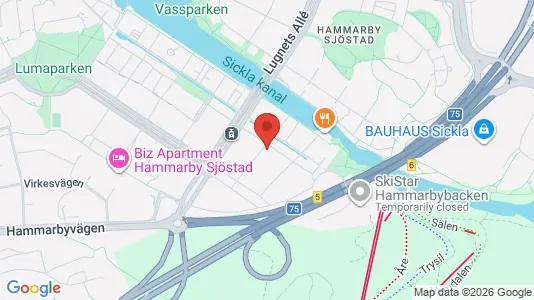 Apartments for rent i Hammarbyhamnen - kort over placeringen