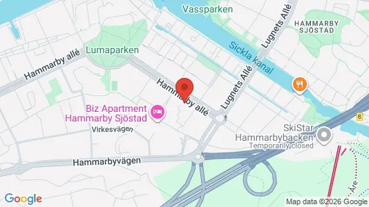 Apartments for rent i Hammarbyhamnen - kort over placeringen