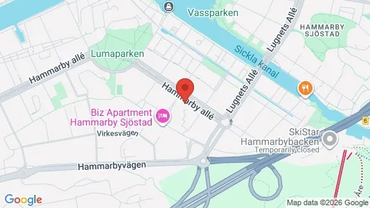Apartments for rent i Hammarbyhamnen - kort over placeringen