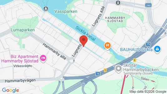 Apartments for rent i Hammarbyhamnen - kort over placeringen