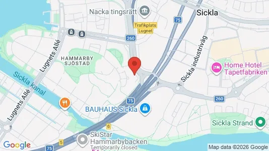 Apartments for rent i Hammarbyhamnen - kort over placeringen