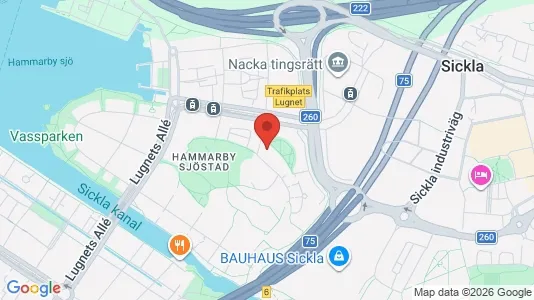 Apartments for rent i Hammarbyhamnen - kort over placeringen