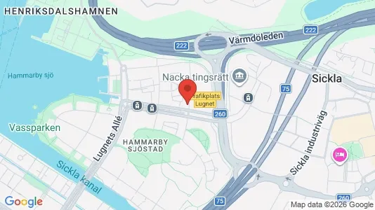 Apartments for rent i Hammarbyhamnen - kort over placeringen