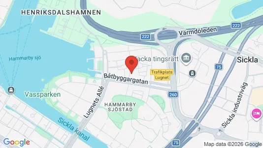 Apartments for rent i Hammarbyhamnen - kort over placeringen