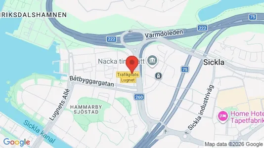 Apartments for rent i Hammarbyhamnen - kort over placeringen