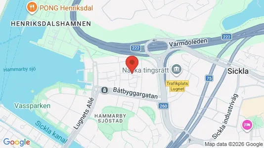 Apartments for rent i Hammarbyhamnen - kort over placeringen