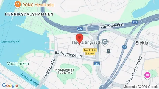 Apartments for rent i Hammarbyhamnen - kort over placeringen