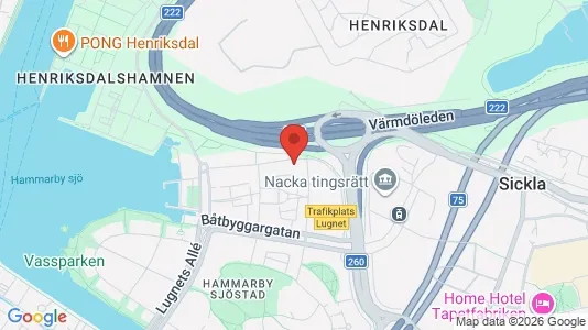 Apartments for rent i Hammarbyhamnen - kort over placeringen