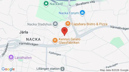 Apartments for rent i Nacka - kort over placeringen
