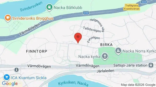 Apartments for rent i Nacka - kort over placeringen