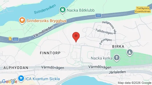 Apartments for rent i Nacka - kort over placeringen