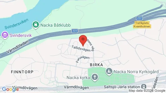 Apartments for rent i Nacka - kort over placeringen