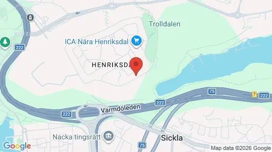 Apartments for rent i Nacka - kort over placeringen