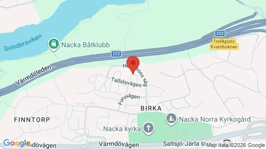 Apartments for rent i Nacka - kort over placeringen