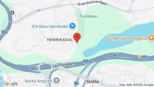 Apartments for rent i Nacka - kort over placeringen