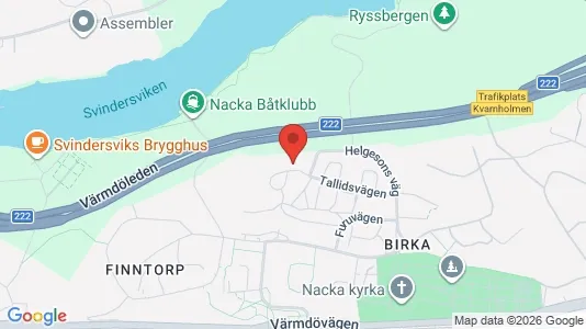 Apartments for rent i Nacka - kort over placeringen
