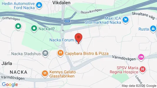 Apartments for rent i Nacka - kort over placeringen