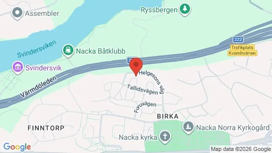 Apartments for rent i Nacka - kort over placeringen