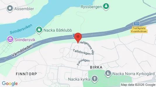 Apartments for rent i Nacka - kort over placeringen