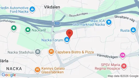 Apartments for rent i Nacka - kort over placeringen